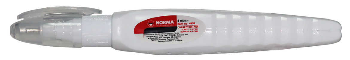 Коректор-ручка NORMA (4958N), 4 мл